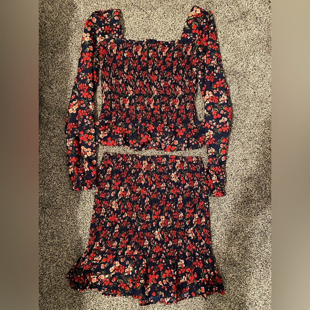 Red dress two pieces